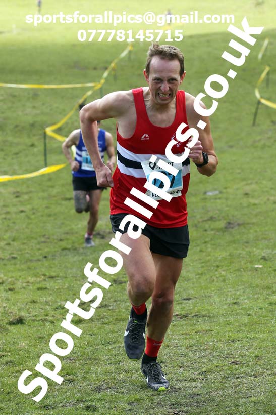 Masters men 2021 NECAA Cross Country Relays, Thornley Farm, Peterlee, Saturday, April 10th. Photo: David T. Hewitson/Sports for All Pics